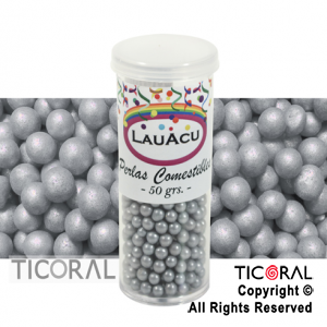 PERLAS COMESTIBLES PLATEADAS 3MM x50GRS x 1